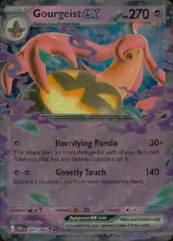 Gourgeist ex 041/086 Double Rare ME04: Chaos Rising Pokemon NM - Image 1
