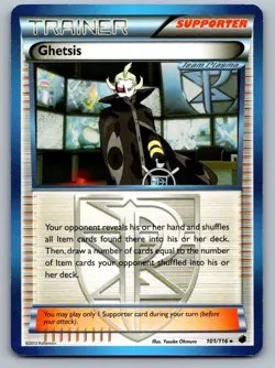 Ghetsis 101/116 Holo Rare Plasma Freeze Pokemon Near Mint - Image 1