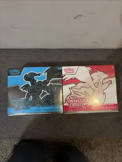 Pokemon Center Black Bolt + White Flare Elite Trainer Box Set - SEALED NEW - Image 1