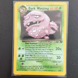 Pokemon TCG Dark Weezing 14/82 Team Rocket Holo Rare Unlimited - Image 1