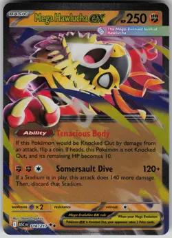 Mega Hawlucha ex 116/217 Double Rare Ascended Heroes Pokemon Near Mint Holo - Image 1