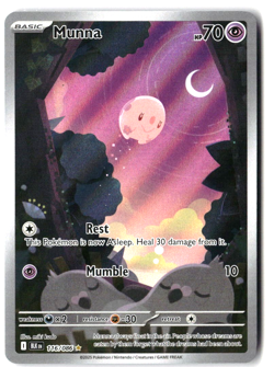 Pokemon TCG: Munna 116/086 Sv: Black Bolt Illustration Rare Holo - Image 1