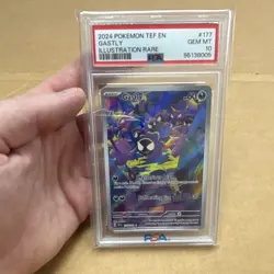 Pokemon Gastly Illustration Rare Holo PSA 10 Temporal Forces 177/162 (2024) - Image 1
