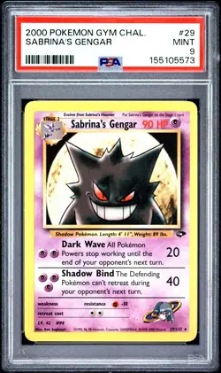 2000 POKEMON GYM CHALLENGE #29 SABRINA'S GENGAR PSA 9 - Image 1