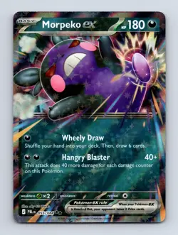Morpeko ex 055/084 Double Rare Pitch Black Pokemon Holo Near Mint - Image 1