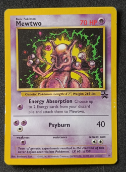 Pokemon TCG Mewtwo 14/53 WOTC Black Star Promo Movie VHS Card - HP - Image 1