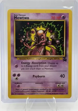 Pokemon TCG Mewtwo WotC Promo 14/53 Promo Holo English 70 HP Benimaru Itoh - Image 1