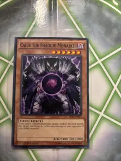 Caius the Shadow Monarch SR01-EN004 Emperor of Darkness 1st Edition - Image 1