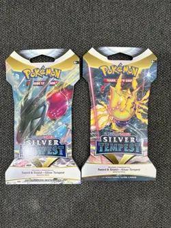 Pokemon TCG Silver Tempest Sleeved Booster Packs Blister 2x Pair Sealed Card - Image 1
