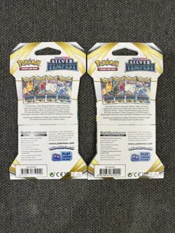 Pokemon TCG Silver Tempest Sleeved Booster Packs Blister 2x Pair Sealed Card - Image 2