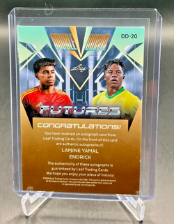 2024 Leaf Futures Double Down LAMINE YAMAL ENDRICK DUAL AUTO GREEN 2/8 - Image 2