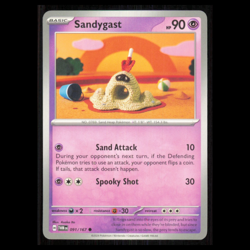 Sandygast #91 2024 Scarlet - Violet Series - Twilight Masquerade Common Pokemon - Image 1