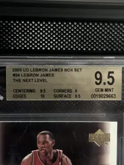 2003 Upper Deck Lebron James Box Set #24 (RC) BGS 9.5 Gem Mint Cavaliers - Image 2