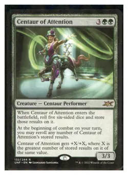 MTG - #132 Centaur of Attention - Unfinity - Image 1