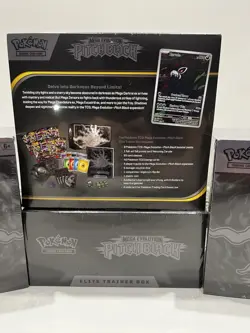 Pokemon TCG Mega Evolution Pitch Black Elite Trainer Box Lot of 4 Sealed ETB - Image 3