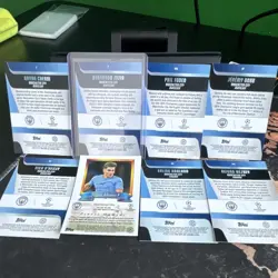 Topps Chrome Man City 8-Card Lot Haaland Foden inc numbered Bernardo Silva - Image 2