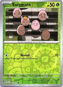 Exeggcute 002/191 Common Surging Sparks Pokemon Reverse Holo Near Mint - Image 1
