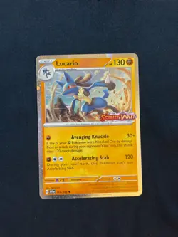 Lucario (Scarlet & Violet Stamp) Holo Uncommon Miscellaneous Cards & Products 11 - Image 1
