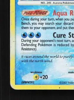 Suicune 19/132 HP Secret Wonders English Pokemon Card TCG - Image 2