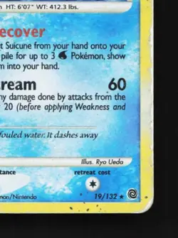 Suicune 19/132 HP Secret Wonders English Pokemon Card TCG - Image 3
