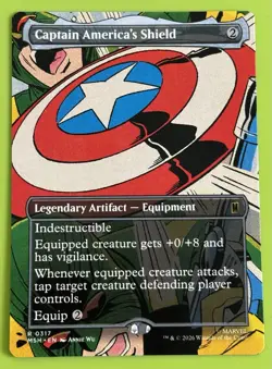 Magic: The Gathering Captain America's Shield Mythic Regular Alt Art Eng R 0317 - Image 1