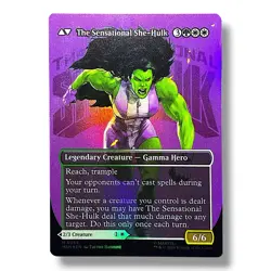 Jennifer Walters / She-Hulk Borderless FOIL Mythic 0355 Marvel Super Heroes MTG - Image 3