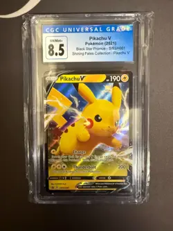 Pikachu V Black Star Promo SWSH061 - CGC 8.5 (3824668077) Pokemon - Image 1
