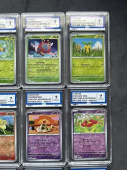 Pokemon Graded Bundle Lot Of 15 Slabs Reverse Holo Grade 7 Near Mint AEY - Image 3