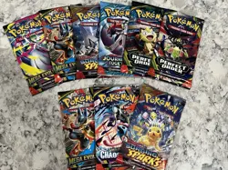 9 Pokemon Packs Mixed Lot + BONUS Surging Journey Mega Evolution Chaos Perfect - Image 1