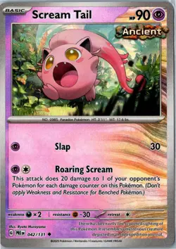Scream Tail (Poke Ball Pattern) Holo Prismatic Evolutions 042/131 Uncommon NM - Image 1