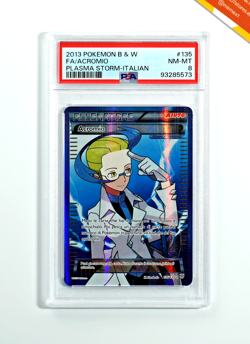 Pokemon PSA 8 Acromio #135 Full Art B & W Uragano Plasma 2013 Italiano - Image 1