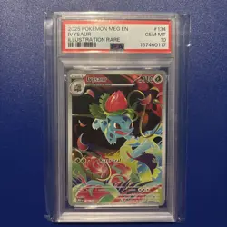 2025 POKEMON MEG EN-MEGA EVOLUTION ILLUSTRATION RARE #134 IVYSAUR PSA 10 - Image 1
