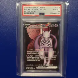 Team Rocket's Mewtwo EX 213/182 Ultra Rare Dri En-Destined Rivals Pokemon PSA 10 - Image 1