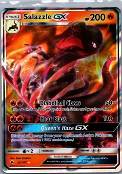 Salazzle GX 25/147 Holo GX Rare Burning Shadows Pokemon Near Mint - Image 1