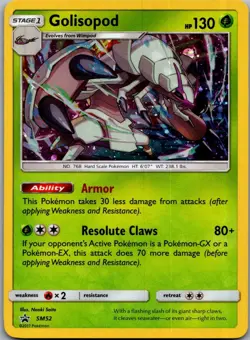 Golisopod - SM52 Holo Promo Sun & Moon Promo Pokemon Near Mint - Image 1