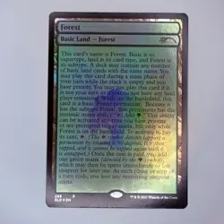 Forest (258) (Full-Text Lands) Secret Lair Drop Foil MTG NM - Image 1