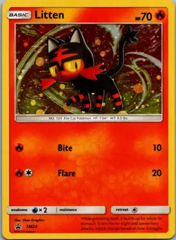 Litten - SM23 Holo Promo Sun & Moon Promo Pokemon Near Mint - Image 1
