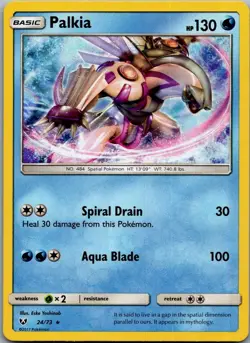 Palkia 24/73 Holo Rare Shining Legends Pokemon Near Mint - Image 1
