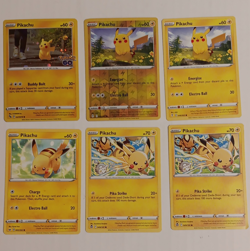 The Pokemon Company Pikachu Lot (6) Pokemon GO Holo/Reverse/Reg English 2022 NM - Image 1
