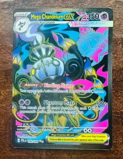 Mega Chandelure EX - 099/084 - FULL ART HOLO - Pitch Black - Pokemon - Image 1