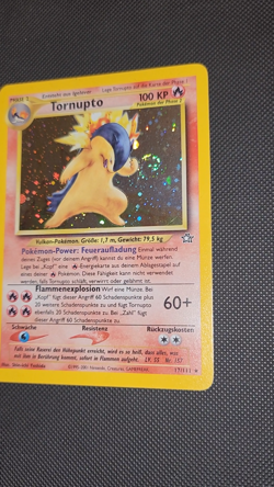 Pokemon Neo Gen Typhlosion Swirl Holo Rare 17/111 Unlimited 17/111- GERMAN LP/NM - Image 2
