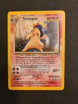 Pokemon Neo Gen Typhlosion Swirl Holo Rare 17/111 Unlimited 17/111- GERMAN LP/NM - Image 3