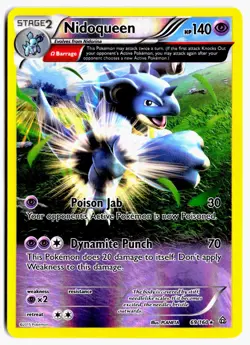 Nidoqueen 69/160 Rare Primal Clash Pokemon Reverse Holo NM - Image 1