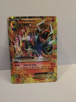 NM Mega Houndoom EX 22/162 Breakthrough Holo Pokemon Tcg - Image 1