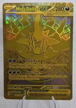Mega Darkrai EX 120/084 Hyper Rare Gold Full Art Pokemon TCG English Pitch Black - Image 1