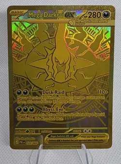 Mega Darkrai EX 120/084 Hyper Rare Gold Full Art Pokemon TCG English Pitch Black - Image 2