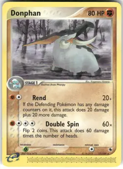 Donphan 17/109 Rare Ruby & Sapphire Pokemon Moderately Played - Image 1
