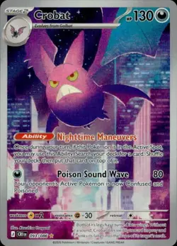 Crobat 093/086 Shiny Rare ME04: Chaos Rising Pokemon NM - Image 1
