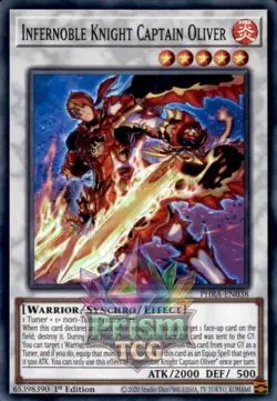 Infernoble Knight Captain Oliver 1st ed Super Rare PHRA-EN038 Yu-Gi-Oh - Image 1