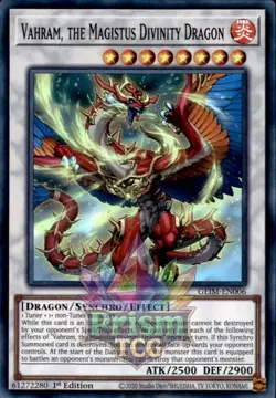 Vahram, the Magistus Divinity Dragon 1st ed Super Rare GEIM-EN006 Yu-Gi-Oh - Image 1